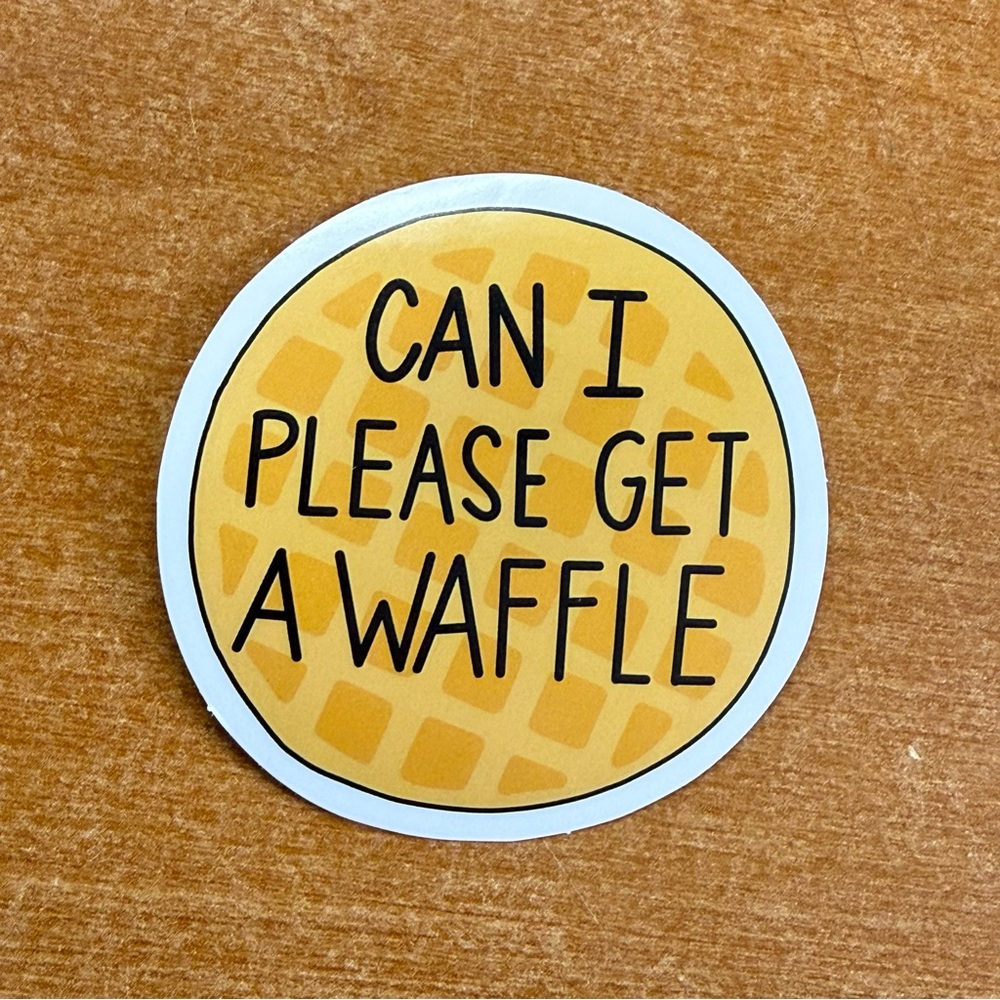 Yellow‎ Waffle Sticker